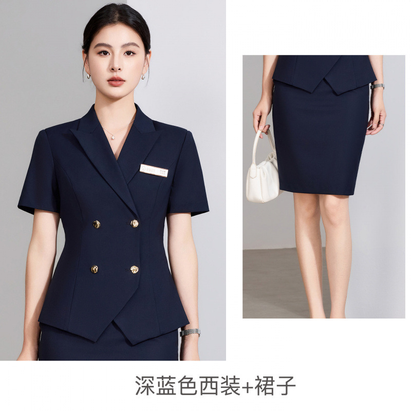 Dark blue suit skirt