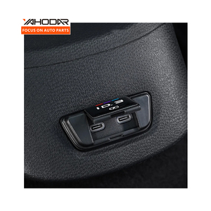 ที่เท้าแขนแถวหลังของรถฝาครอบป้องกันพอร์ต USB สำหรับ VW ID.4 crocz ID.6 ID.3ป้องกันฝุ่นฝาครอบอลูมิเนียม - Product Image 5