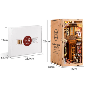 2025 Phong Cách Tự Làm Bằng Gỗ Thu Nhỏ Cuốn Sách Nook Kit 3D Cho Người Lớn Thu Nhỏ Búp Bê Nhà Quà Tặng Đồ Chơi LED Ánh Sáng Câu Đố Thu Nhỏ Nhà Kit - Product Image 6