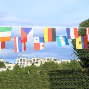 Huiyi Promotional Mass Custom Flag 100% Polyester Zambian Republican Election String Flags - Product Image 6