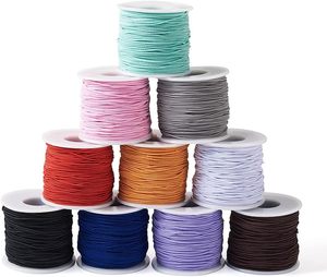 1mm Beading Elastic Cords Stretch <strong>String</strong> Crafting Threads for Jewelry Making Polyester Round Thread for Clothes Shoes - Product Image 2
