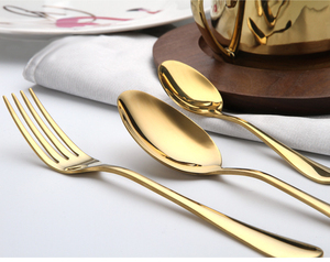 Bộ Dao Kéo Bằng Thép Không Gỉ Có Số Lượng Tối Thiểu Thấp 24 Chiếc Đồ Dùng Dẹt Mạ Vàng Bộ Thìa Đồ Dùng Bằng Bạc - Product Image 5