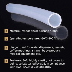 ท่อซิลิโคนทางการแพทย์เกรดอาหารแบบนิ่มบริการตัดตามสั่ง - Product Image 5