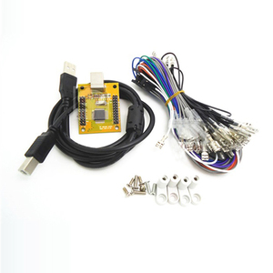 2 Players Zero Delay Arcade USB Encoder PC to Joystick MAME &amp; 5 Pin + Sanwa Type Push Buttons for <strong>Raspberry</strong> <strong>PI</strong> Retropie Project