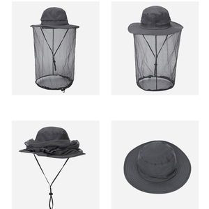 Al Aire Libre mujeres hombres Anti Bug Bee Mosquito sombrero cabeza red protección solar cubo gorra Anti Bug Bee Mosquito sombrero cabeza red protección solar - Product Image 3