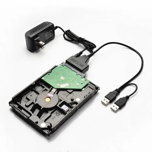 USB de alta velocidad 2,0 a nuevo adaptador de Cable DE DATOS DE 7 + 15 pines 22 pines 2,5 3,5 pulgadas Dual USB 3,0 Cable de accionamiento fácil con puerto de alimentación de CC