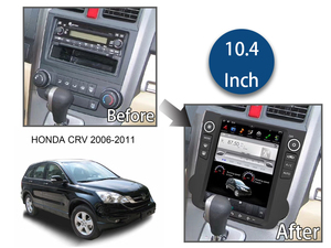 10.4英寸特斯拉安卓汽车立体声收音机播放器，适用于本田Crv 2006-2011全球定位系统导航头单元