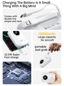 W&P 5合1便携式充电器20,000mAh移动电源，带AC壁式插头的35W快速充电，用于Apple设备的USD-C和Lightning电缆 - Product Image 5