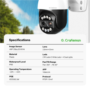 GW-PS6FVD-M4X 4K binocular sem fio <span class=keywords><strong>WIFI</strong></span> IP Mini PTZ áudio câmera rotativa com 4MP Dual Lens 8X Zoom SD <span class=keywords><strong>Card</strong></span> Auto Tracking