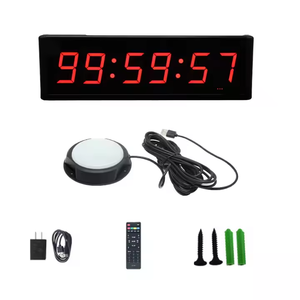 Es orologio portatile ricaricabile a LED con Display digitale da 2.3 pollici Timer elettrico conto alla rovescia con pulsante cablato telecomando - Product Image 1
