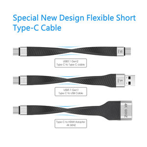 Yüksek kaliteli usb3.1 Phone 10gbps 100w fpc tipi c hızlı kablo tipi c 3.1 tipi c 3.1 kablo telefon için - Product Image 5