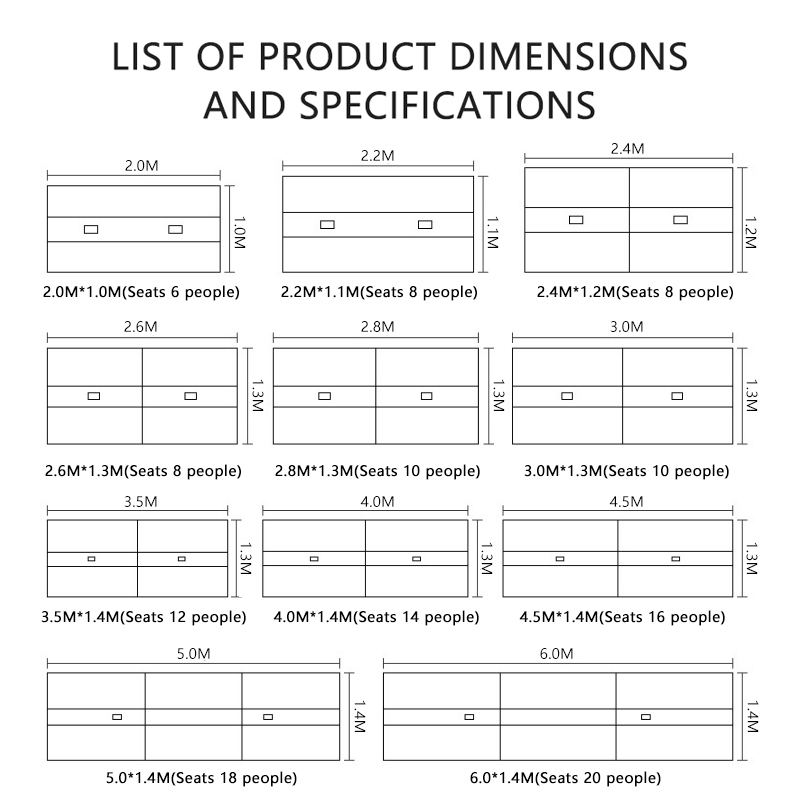 LISTA DE DIMENSIONES Y ESPECIFICACIONES DEL PRODUCTO