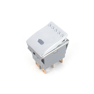 HUSA HSRS28*22 20A 250V AC <strong>DPDT</strong> <strong>Push</strong> <strong>Button</strong> <strong>Switch</strong> High Current 28*22mm Stainless Steel Waterproof Rocker <strong>Switch</strong> With LED Light - Product Image 4