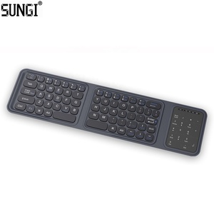 Foldable Bluetooths <strong>Keyboard</strong> with Touchpad Rechargeable Full Size Ultra Slim Pocket Folding <strong>Keyboard</strong> for Android Windows <strong>IOS</strong> - Product Image 1