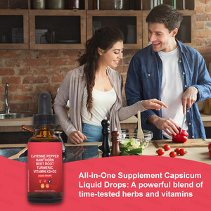 Private Label Bio Cayenne Pfeffer Liquid Drops Kräuter ergänzungen mit Vitamin D3 K2 Weißdorn Rüben wurzel Kurkuma - Product Image 6