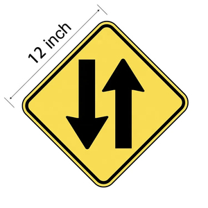 Customized High Quality Caution Road Safety Signs Reflective Two-<strong>way</strong> lane Traffic Safety Road <strong>Way</strong> Warning Signs For Outside - Product Image 1