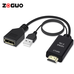 4K <strong>HDMI</strong> to Display Port Cable Adapter Converter with USB Power Male to Female <strong>HDMI</strong> to DP Adaptor - Product Image 1