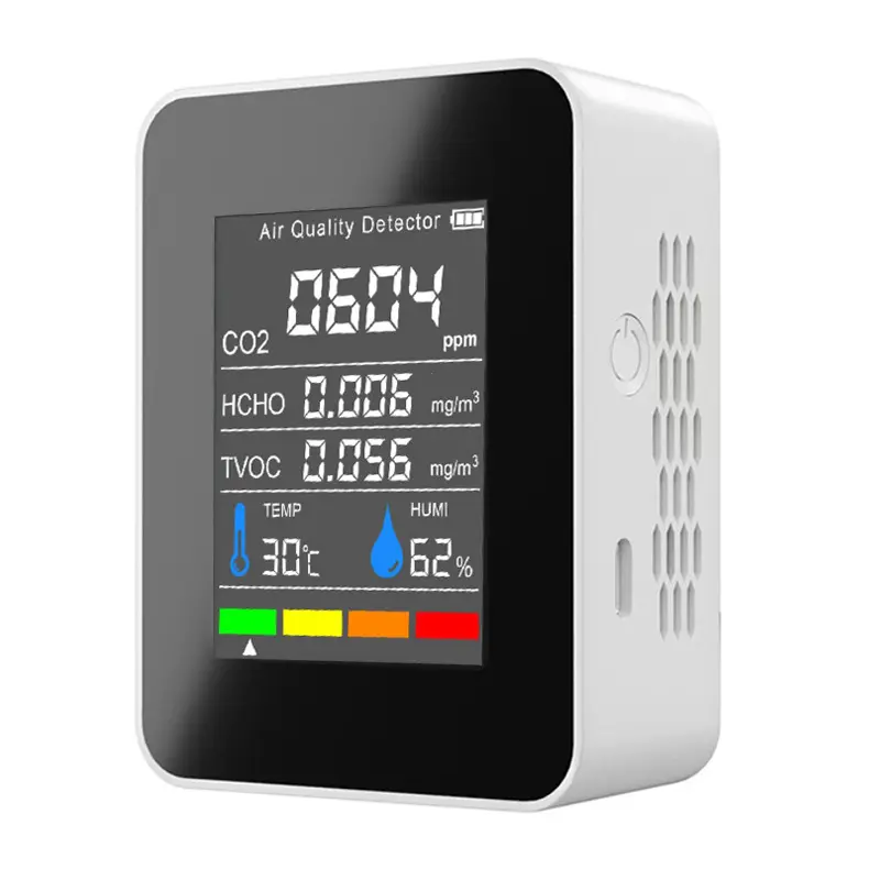 XUGUANG Smart Home gadget 5 In 1 analizzatore di gas formaldeide Hcho Tvoc Tester misuratore di Co2 Monitor della qualità dell'aria rilevatore interno