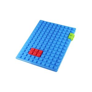カスタムロゴ付き防水ドットパターンビルディングブロック混合色A7シリコンノートブック - Product Image 1