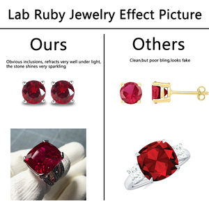 Wholesales Synthetic <strong>Ruby</strong> Stone Lab Created <strong>Ruby</strong> Fancy Cut Oval Shape Loose Gemstone #5 Red Lab Grown <strong>Ruby</strong> With Inclusions - Product Image 6