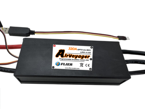 Новый стиль алюминиевая крышка 16S 320A контроллер двигателя RC самолет ESC с кабелем программирования - Product Image 2