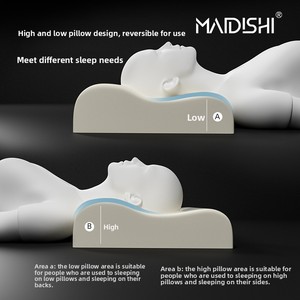 MAIDISHI WJ-1007 Wave Almofada Ortopédica Fibra De Bambu Sólido Cervical Pescoço Maternidade Espuma De Memória Hotel Lavável Removível Capa - Product Image 6