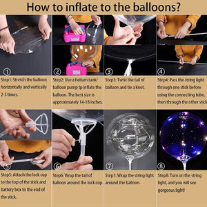 Led PVC bóng bên trang trí ánh sáng-<span class=keywords><strong>up</strong></span> Bobo bóng bay Set với thanh cho đám cưới sinh nhật giáng sinh cho Inflatable ủng hộ - Product Image 6
