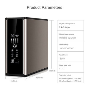 Filtro o purificador de agua 800 600GPD, pantalla TDS de ósmosis inversa RO de 4 etapas, sistema purificador de filtro de agua debajo del fregadero - Product Image 3