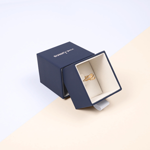 Nắng gói hộp đồ trang sức với miếng bọt biển điền vào, các tông đồ trang sức Hộp quà tặng, ngăn kéo phong cách nhỏ Hộp quà tặng trong màu xanh hải quân - Product Image 5