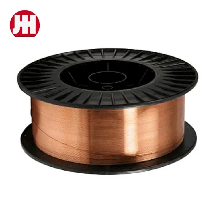 Alambre de soldadura recubierto de cobre, alambre MIG de acero de alta resistencia a la tracción, de arco sumergido TIG de 0,8/1,0/1,2mm, en stock