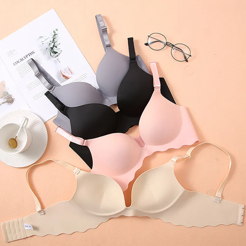 Sujetador de realce sin costuras para niñas, Bralette inalámbrico, ropa íntima, Top de moda, lencería Sexy