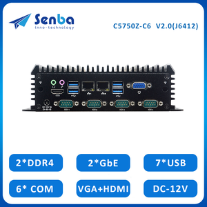 C5750Z-C6 Fanless Industrial Pc <strong>Embedded</strong> <strong>Computer</strong> with Celeron J6412 <strong>RS232</strong> RS485 2 Lan VGA HDMI1.4 for Display - Product Image 2