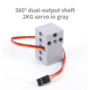 Motore a doppia uscita 2KG a corrente continua a rotazione di 360 gradi e Servo motoriduttore di inversione per Lego - Product Image 6