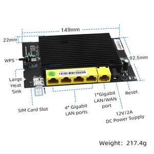 Enrutador WiFi 6 y 4G LTE de doble banda de alto rendimiento con firewall y módulo de cifrado VPN WEP - Product Image 3