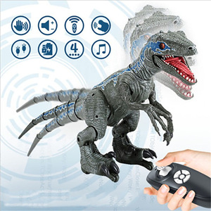 Işık ile uzaktan kumanda Raubvogel dinozor oyuncak 2.4G 5CH uzaktan kumanda rc dinozor robot işık ses ile - Product Image 4