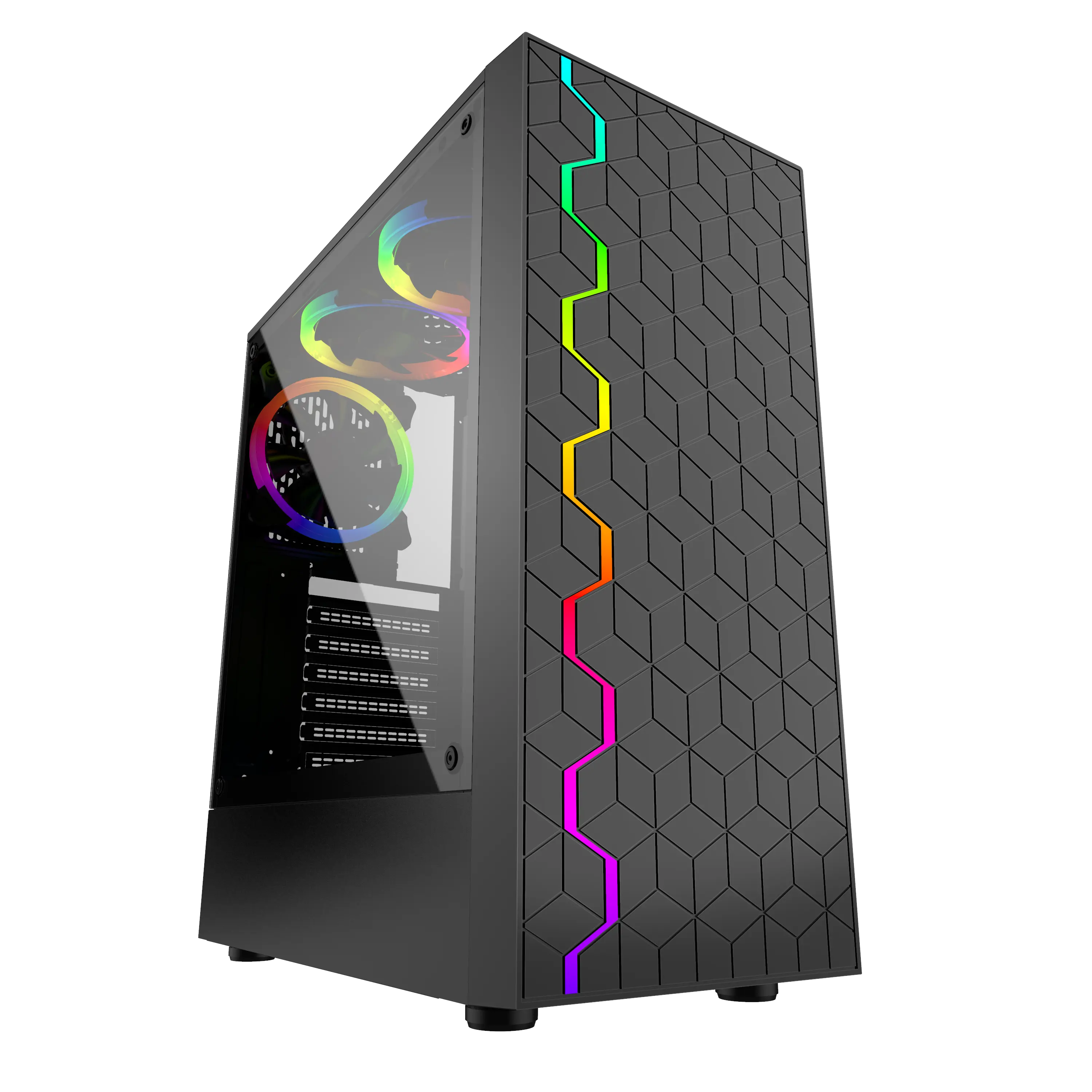 Цветная (RGB) 12025 вентилятор охлаждения для E-ATX игр PC Gamer компьютерный корпус мебельная фурнитура