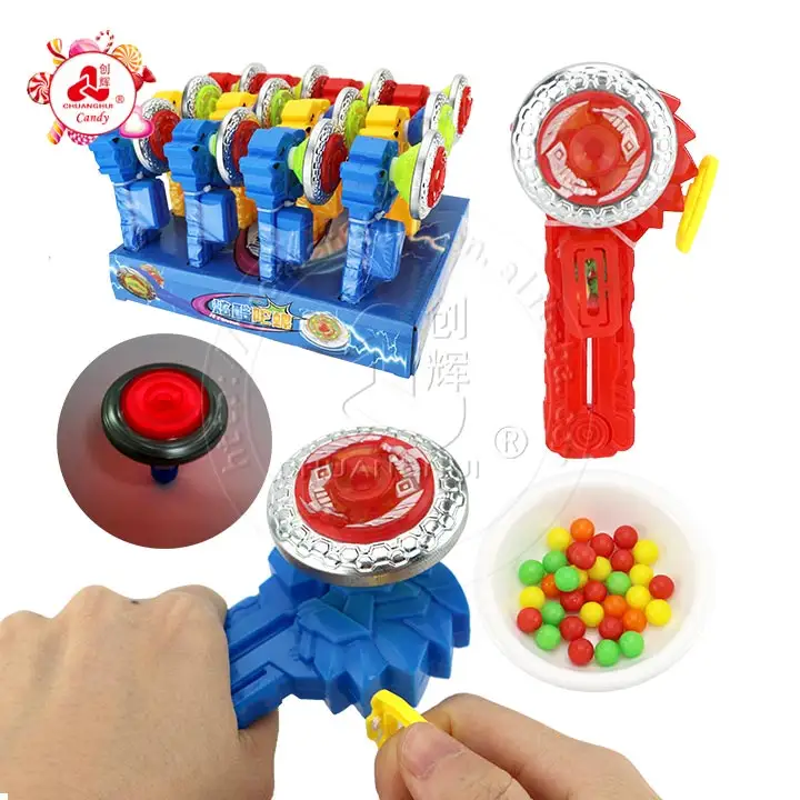 Gyroscope lumineux pour enfant, jouet rotatif, jeu de lutte, aspect drôle et lumineux, bonbons, nouveauté