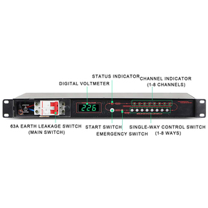 Biner HG8 Professional Stage 8 Channels Digital Power Sequencer with RS232 Interface Network <strong>Control</strong> <strong>Function</strong> - Product Image 5