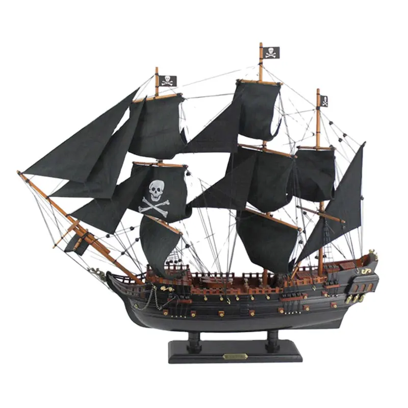 Regalo del Día del Padre y colección artesanía Perla Negra pirata del Caribe flying dutchman escala modelo barco decoración antigua