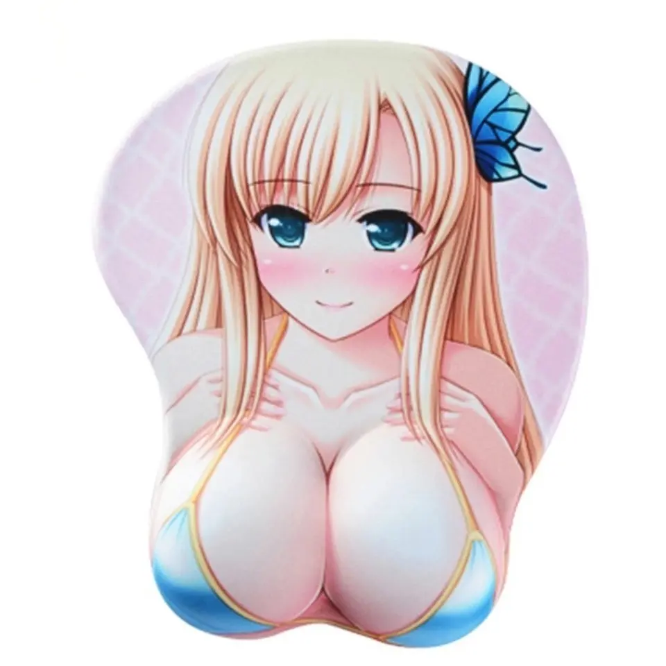 open sexy girl full photo Mouse pad with wrist rest