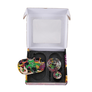 5 trong 1 thuốc lá phụ kiện khói Máy xay ống kim loại khay thủy tinh gạt tàn Jar hút Kit - Product Image 2