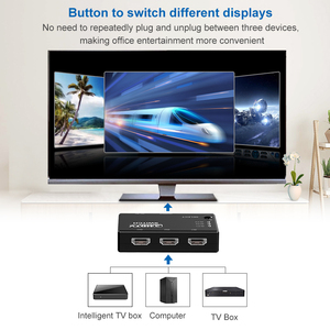 Conmutador HDTV de 1080P Conmutador HDTV de salida 3 en 1 con divisores y convertidores de video de control remoto IR