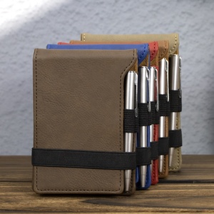 Mini funda de diario de cuero personalizada, funda dura portátil, Bloc de notas de lujo, con portalápices, novedad - Product Image 3
