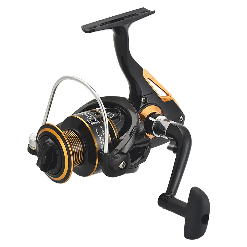 Carretel de pesca Spinning com Coil Anchor Winch Fly Alimentador Shifter Botão de engrenagem para Carpa Surf Casting Marinha Esporte Preto Direito Mão