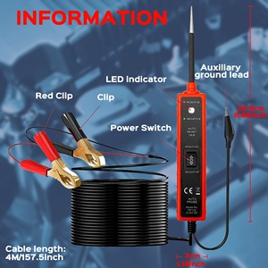 Probador de circuito eléctrico 6-24V CC para automoción multifunción Drive Test Pen Car Voltage Tester Power Probe Diagnostic Scanner - Product Image 2
