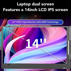14 Inch Dual Screen <strong>Monitor</strong> FHD 1080P IPS Portable Laptop <strong>Monitor</strong> Extender with USB-C Mini Port Easy to Carry Screen - Product Image 4