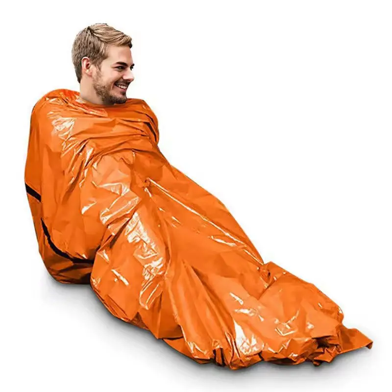 Kongbo kantong tidur portabel, kantong tidur termal darurat, ringan untuk berkemah luar ruangan