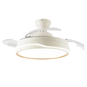 餐厅用新型静音3叶片6速低调智能定时遥控可伸缩吊扇带灯 - Product Image 2