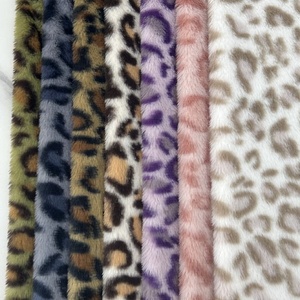 Chất Lượng Cao 100% Polyester Siêu Mềm Sang Trọng Leopard In Thỏ Giả Lông Thú Vải Cho Phụ Nữ Áo - Product Image 1