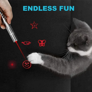 Gatto Laser giocattolo USB ricarica luce LED puntatore torcia ricaricabile UV torcia penna 5 modelli Laser penna gatto giocattoli - Product Image 5